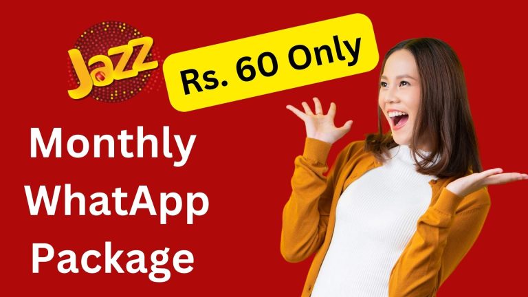 Jazz Monthly package under 60 rupees code banner